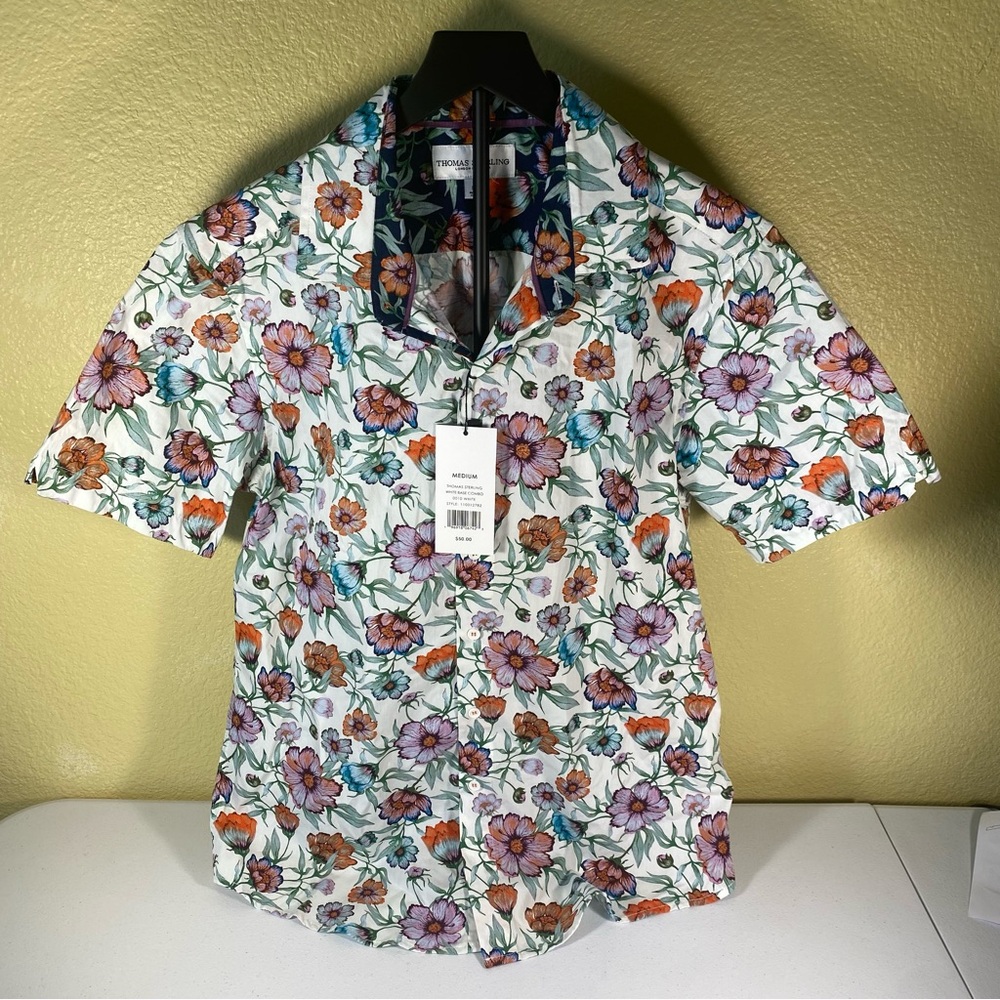 Thomas Sterling Floral Casual Button Down Shirt - Multicolor NWT